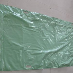 BD19 Heavy duty green PVC body bag 8 handles